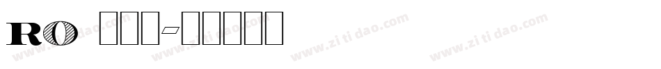ro 本明朝字体转换